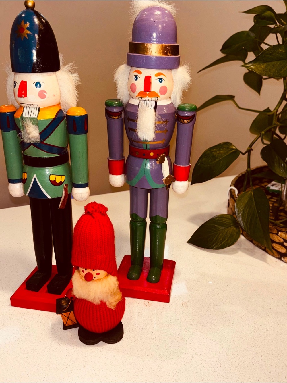 Wooden Nutcracker Soldiers & Scandinavian Gnome Christmas Lot 3 Stock #T17